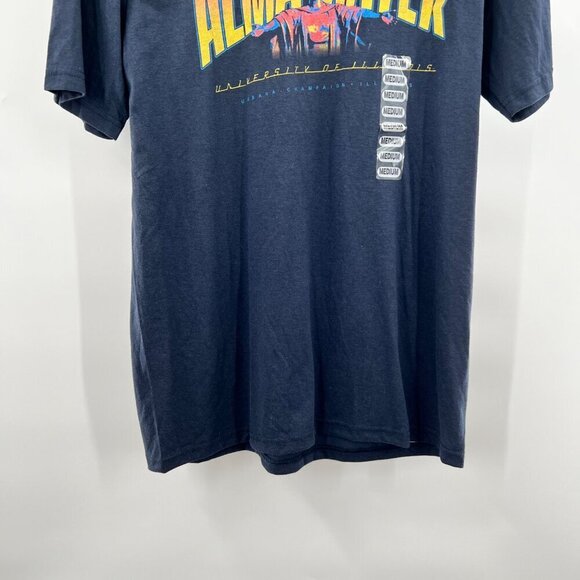 District Men's University of Illinois Alma Mater T-Shirt Navy/Multi Medium New - Picture 7 of 9